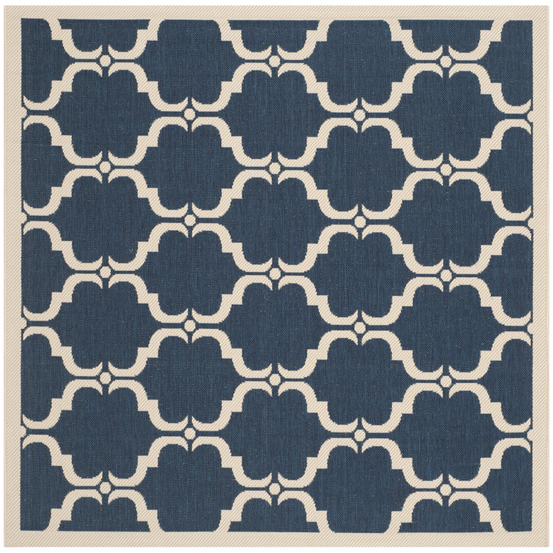Herefordshire Performance Geometric Indoor/Outdoor Area Rug, Square 7'1"