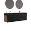 Meuble-lavabo mural 72 po (36 po * 2) avec lavabo à quartz et tiroirs, KD-1875382528-1875382587-1875382590