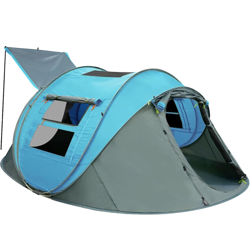 Tente escamotable pour 4 personnes pour le camping, installation rapide, spacieuse et imperméable