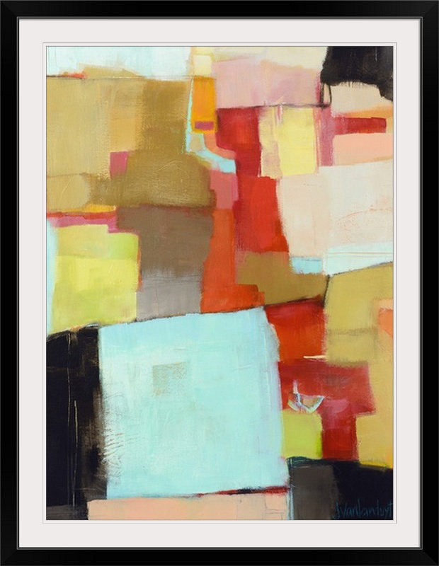 « puzzle », reproduction d’art landuyt de marie, H 36 po x l 27 po x p 1 po, Cadre noir