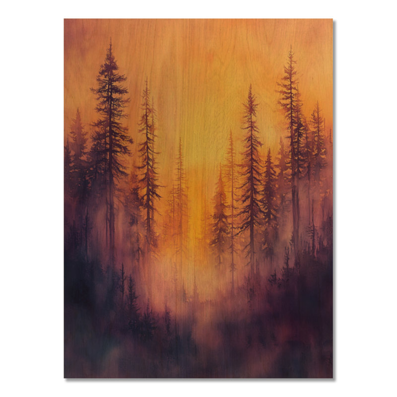 Hedda I - Décoration murale en bois rustique, 32" H x 24" W, Rectangulaire