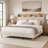 Modern Upholstered Platform Bed with Storage Headboard, Charging Station, RGB LED Lights-837564306-837564310