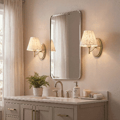 Applique murale 1 lumière Rosa en laiton noble par Breegan Jane