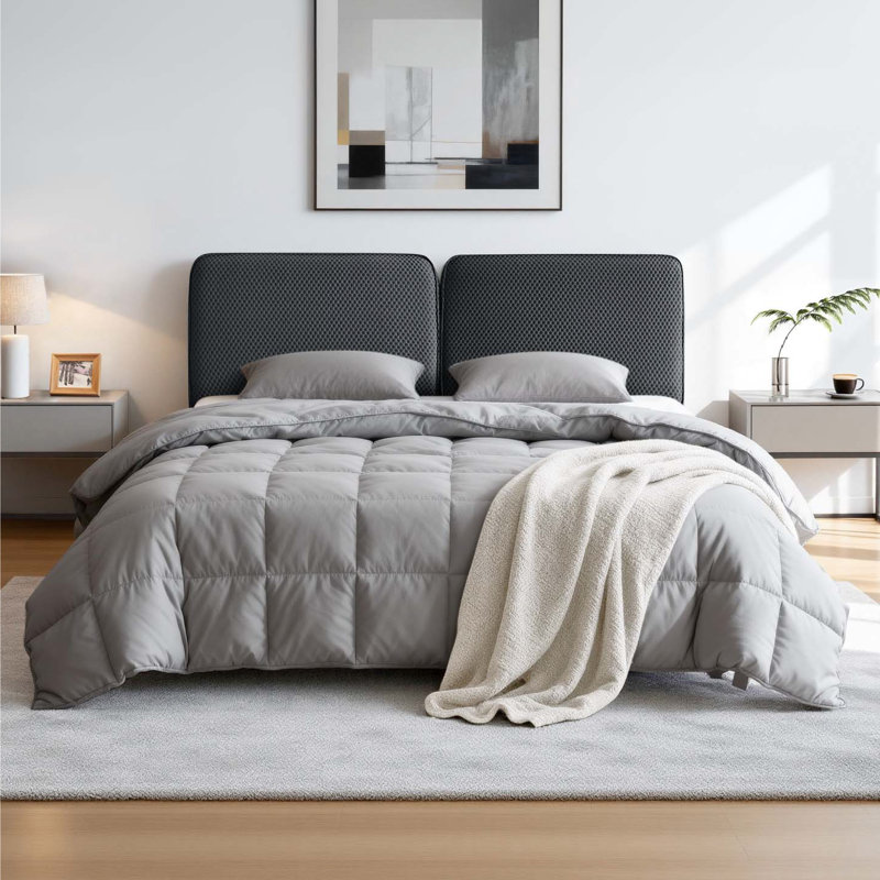 Anesis Upholstery No Assembly Required Compression Bed, Dark grey
