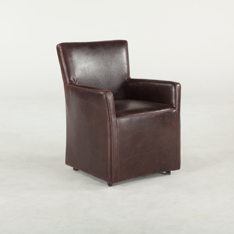 Hamm 19.5'' H Genuine Leather Upholstered Armchair