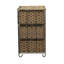 Unité de rangement en osier tissé à la main à 3 tiroirs Cimah, structure en métal robuste avec pieds courbés, durable, compacte, sans assemblage requis, naturel