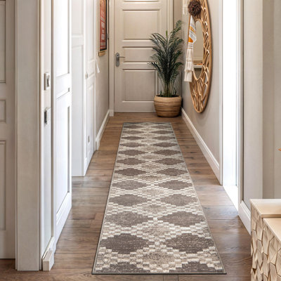 Tapis beige et brun de style sud-ouest