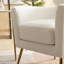 Fauteuil demi-tonneau avec pieds évasés en métal Demetrius-69491128