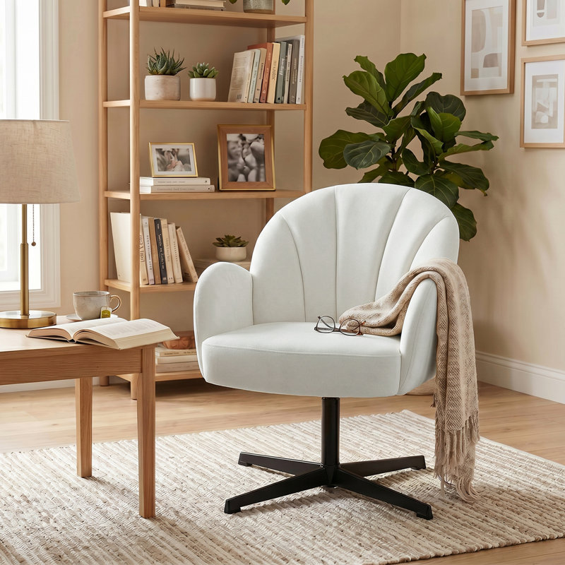 Upholstered Accent Chair, Cream