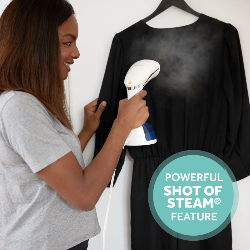 Sunbeam 1200 Watt White and Blue Handheld Garment Steamer