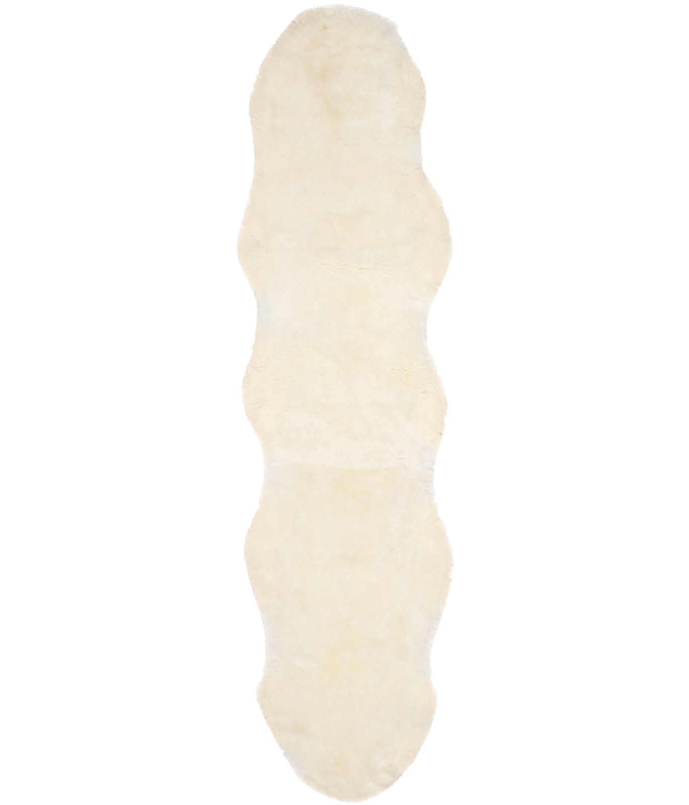 Mera Handmade Sheepskin White Area Rug, Runner 2' x 12'