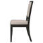 Ensemble de 2 chaises d'appoint rembourrées crème et noires