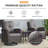 Gaetanino 7-Pieces Outdoor Conversation Set with Swivel Rocking Chairs and Glider Loveseat-102671561-107962169