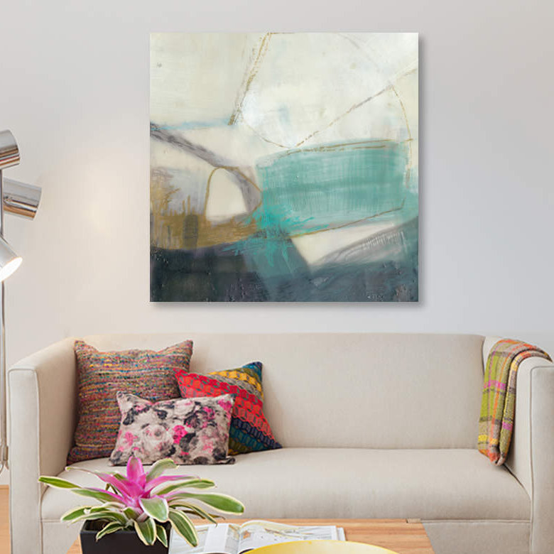 « défense i », reproduction sur toile, H 12 po x l 12 po x P 0,75 po, Toile tendue, Pas de tapis