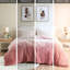 Couette en fausse fourrure ombrée rose poudré - 1 place/1 place XL, chaude, confortable et douce, lavable à la machine. Couleurs : rose poudré, ombré, chaude.