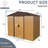 8Ft X 4Ft Metal Storage Shed With Air Flow Function - Coffee For Backyard Weather- Patio Area-122098417