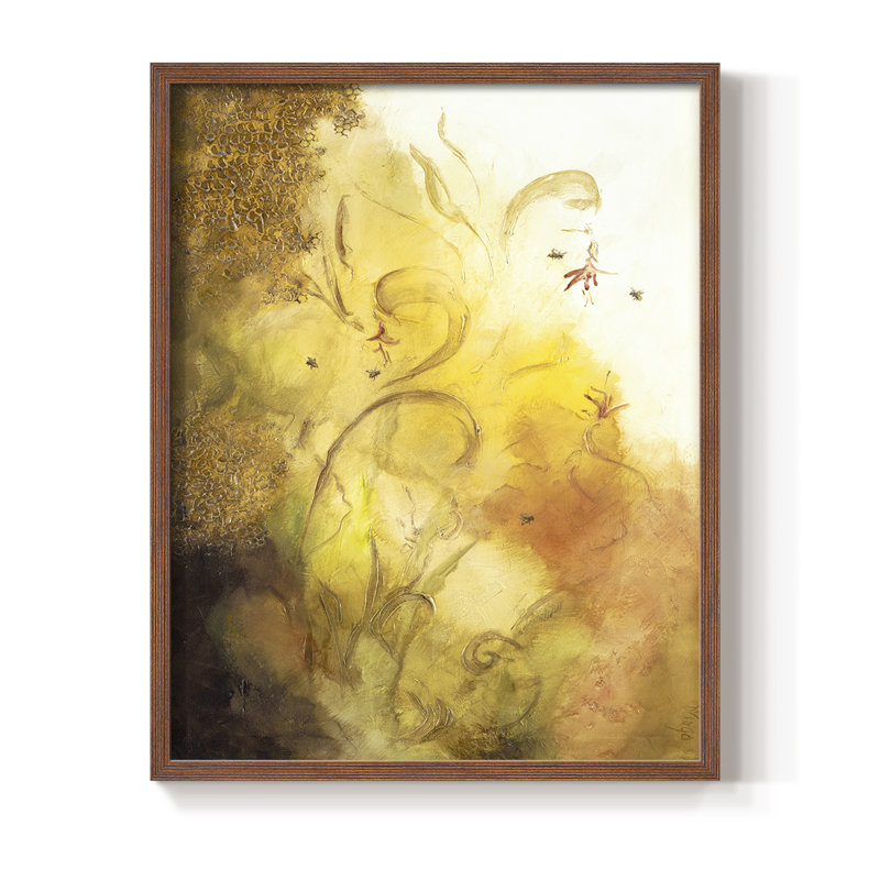 Nectar III, reproduction encadrée - bois massif, Brun, H 10 po x l 8 po