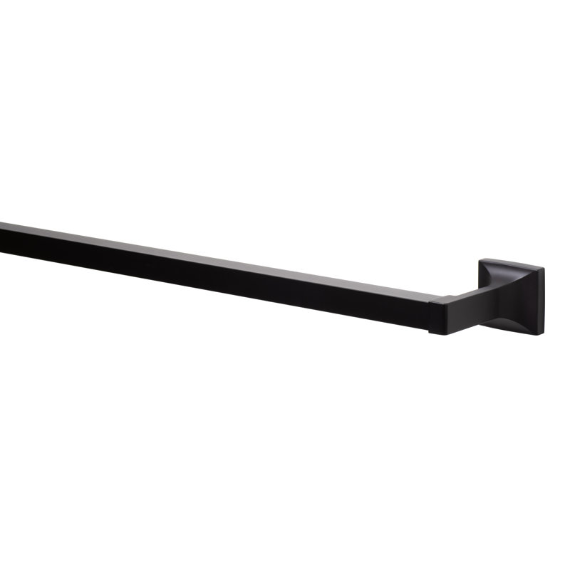 Porte-serviettes Basic, H 1,75 po x L 24 po x P 3 po, Noir mat