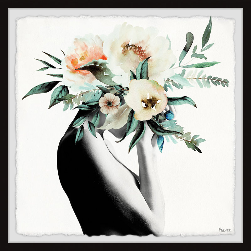 « mystérieux fleuri », impression encadrée, H 32 po x l 32 po x P 1,5 po