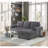 U2660 Grey L Sofa Bed Sectional With Pullout