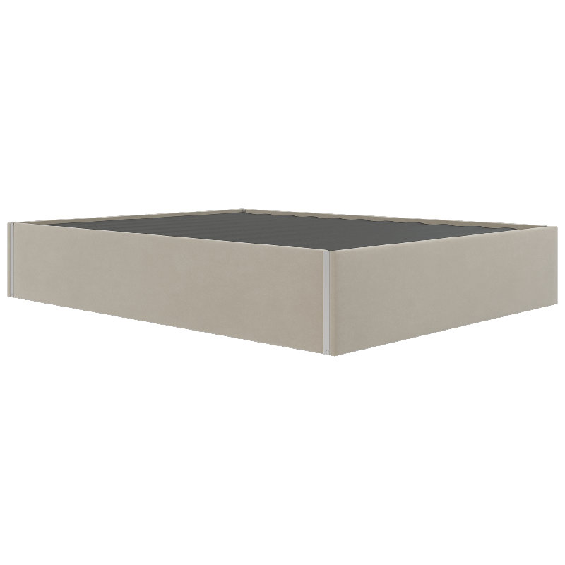 Sapan Upholstered Bed, Micro Suede Neutral Sand, Queen