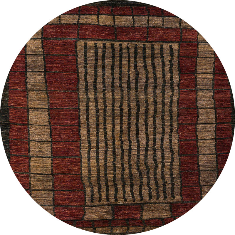 Abstract Indoor Rug, Round 7'