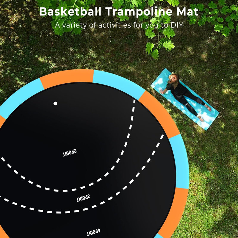 Trampoline Sapphome, Bleu/orange