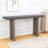 Sophisticated Console Table with Oak Veneer Top and Intricate Side Designs-215809845