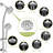 Dual Shower Head Kit With 4.7" Large Showerhead, Hand Shower, 8 Modes, Gasket Rain Showerhead And 8 ,-120920842