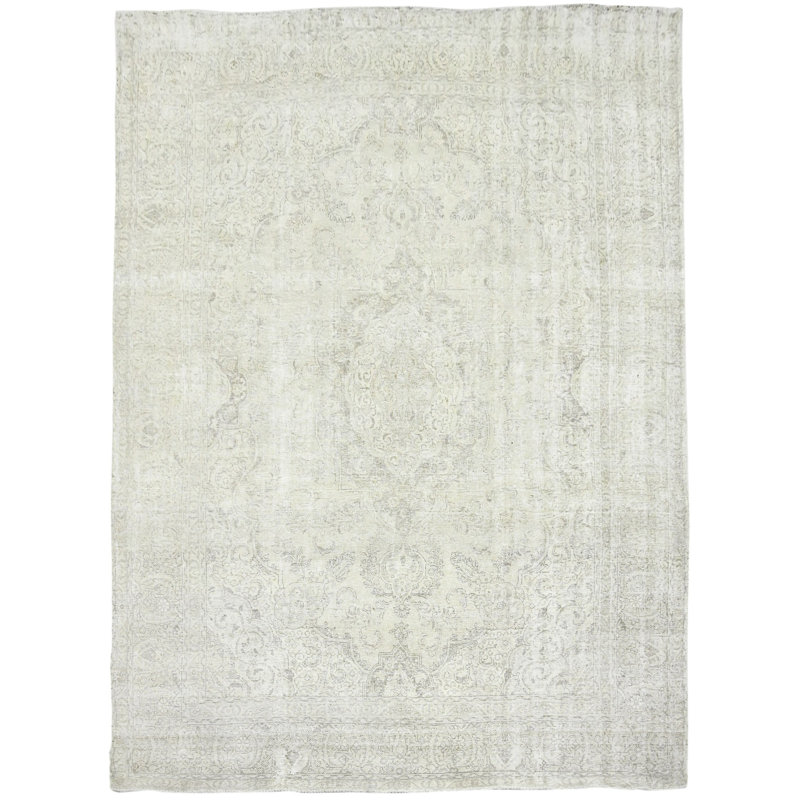 Cream Traditional 9X12 Oriental Area Rug