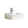 Modern Ceramic Square Vessel Bathroom Sink with Overflow