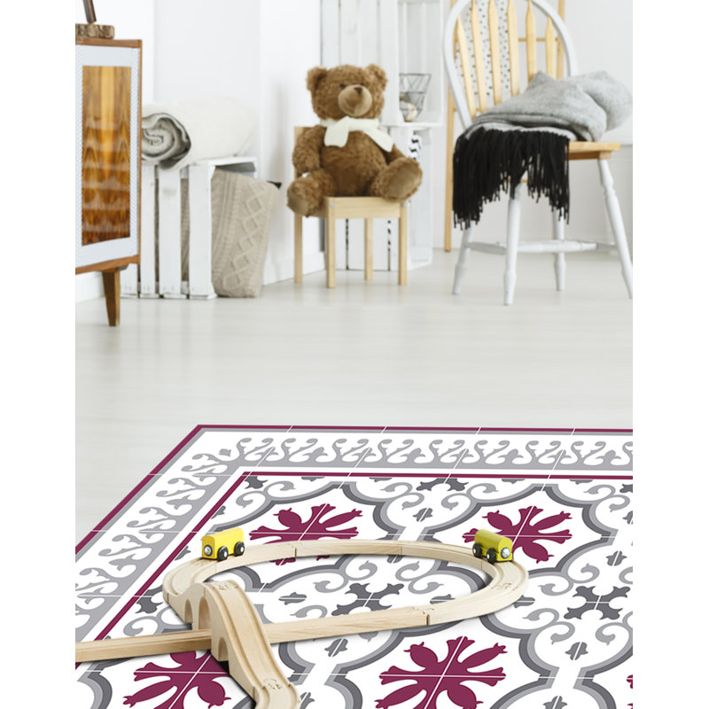 Hartigan Vinyl Machine Printed Area Rug, Rectangle 100 x 133cm