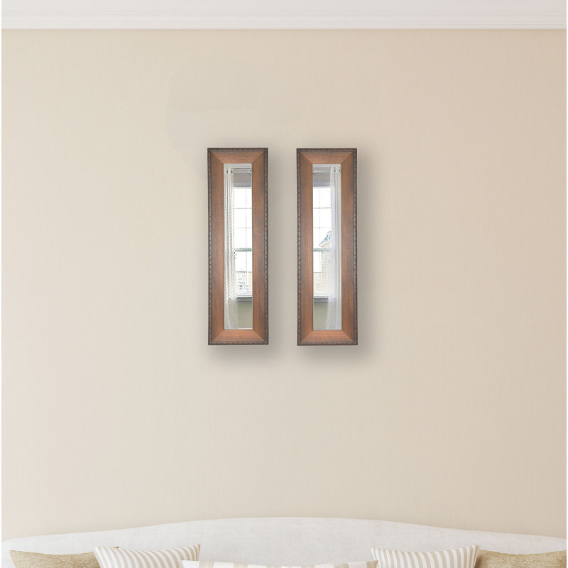 Ensemble de miroirs traditionnels 2 pièces Trujillo, H 35,5 po x l 9,5 po