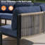5 - Piece Aluminum Patio Sofa Seating Group With Table-130667112