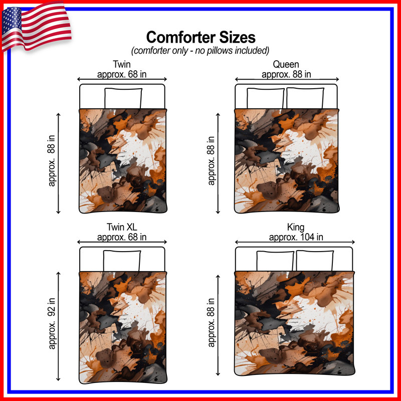 Abstract Art Bedding Abstract Comforter Contemporary, King