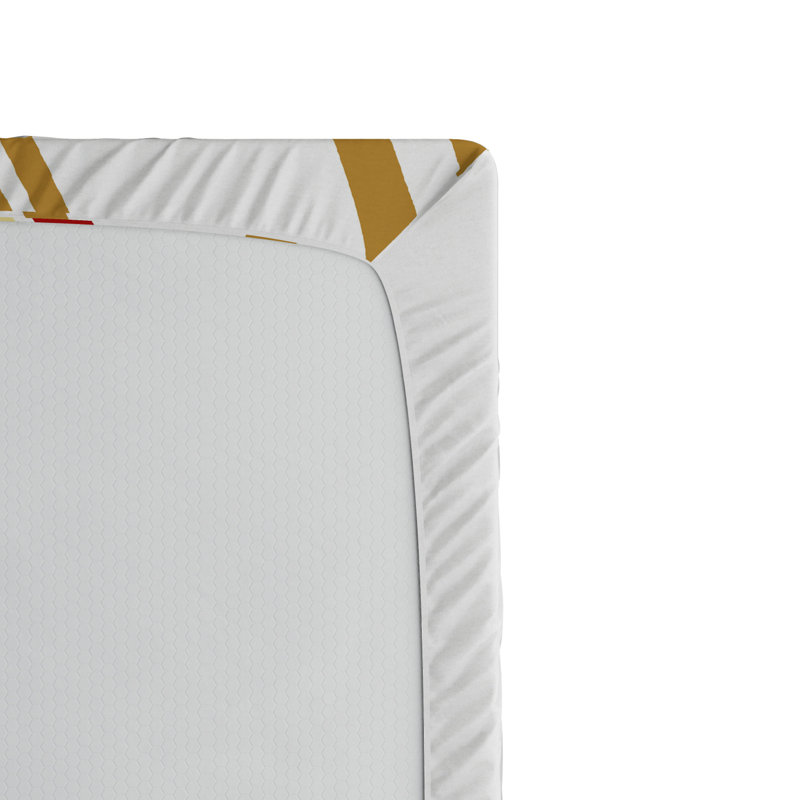 Microfiber Geometric Fitted Sheet, Twin Fitted Sheet