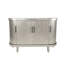 Console en bois de 47,2 pouces: Champagne avec 4 portes et tablettes intérieures réglables pour les espaces domestiques Console Champagne: Buffet de cuisine, couloir