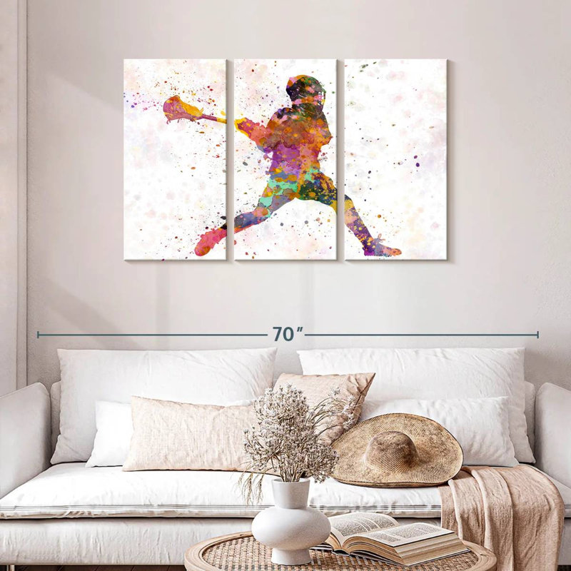 Lacrosse Man Player I, 28" H x 45" W
