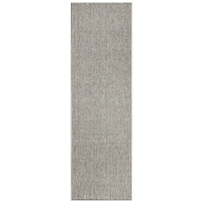 Bagby Striped Area Rug, Runner 2' x 6', Ivory/Gray