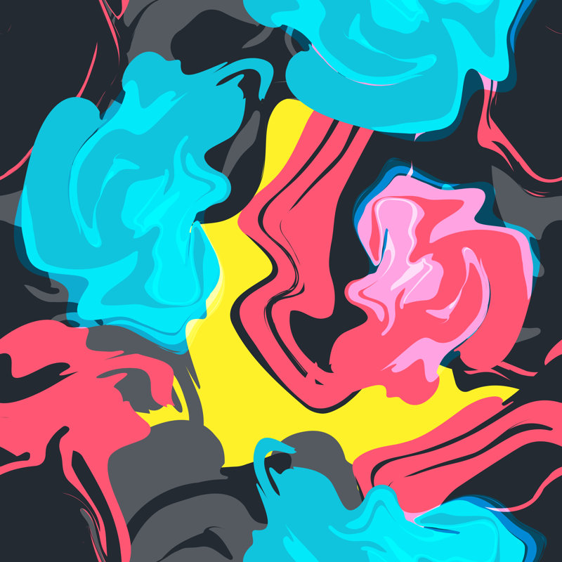 Colourful Splashes by Olgaaltunina - Wrapped Canvas Print, 76cm H x 76cm W x 3.8cm D