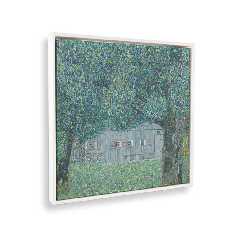 Whispering Orchard Stillness, Blanc opaque, H 12,75 po x l 12,75 po, Cadre flottant