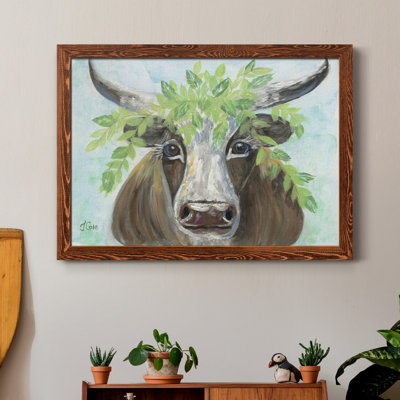 Steer Bedecked - Cadre photo, reproduction d'art sur toile