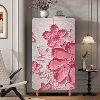 Garde-robe simple fleur rose