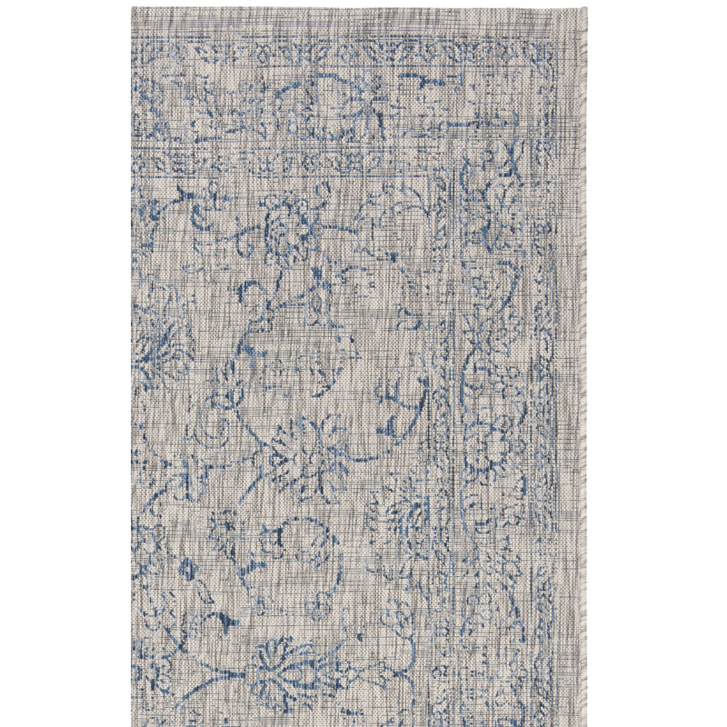 Bismark Performance Oriental Indoor/Outdoor Area Rug, Square 6'7"