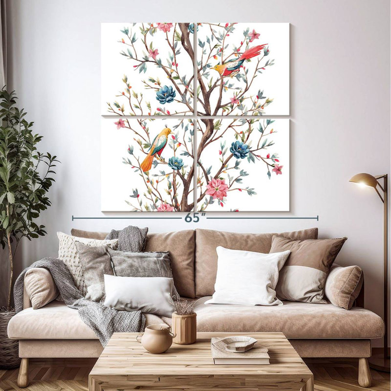 Brampt Birds On Tree, 50" H x 50" W