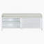 43" Distressed Shutter Storage Bench, Entryway Storage with Storage-1992143309