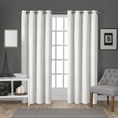 Cambra Velvet Solid Semi-Sheer Grommet Curtain Panels
