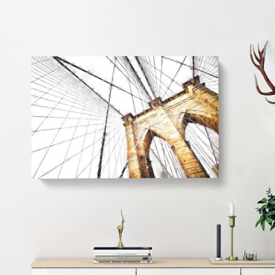 The Brooklyn Bridge in New York City - Wrapped Canvas