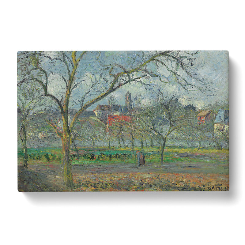 Laumone In Winter by Camille Pissarro - Wrapped Canvas Painting, 40cm H x 60cm W x 3cm D