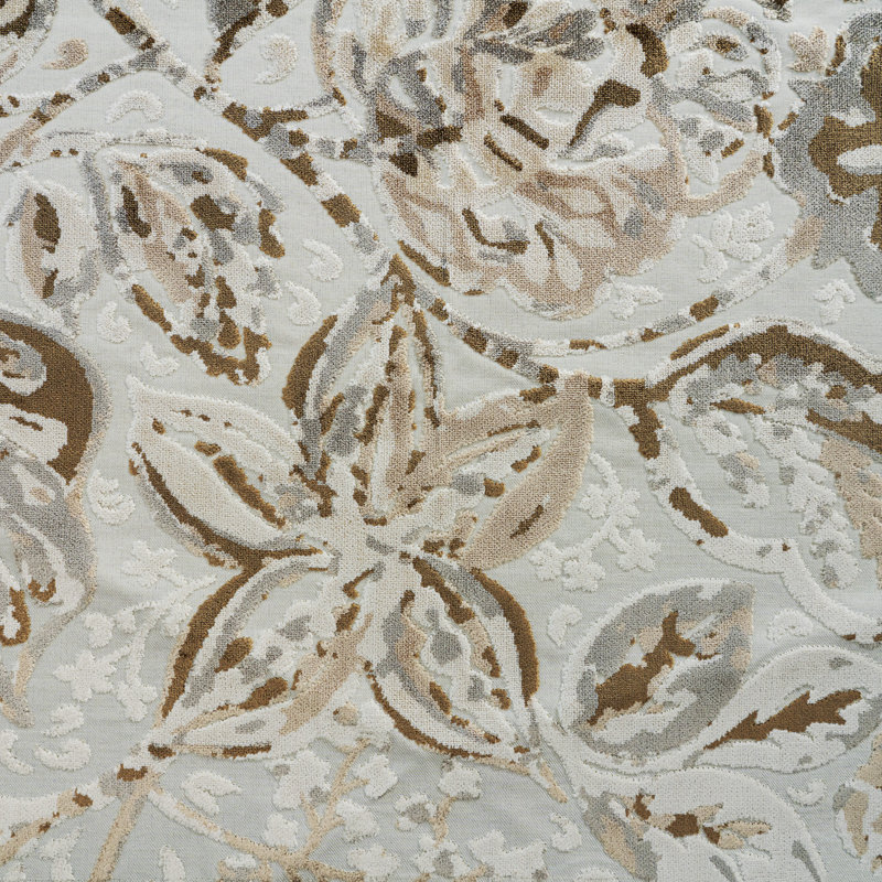 Lyanna Cut Velvet Upholstery Fabric, Natural